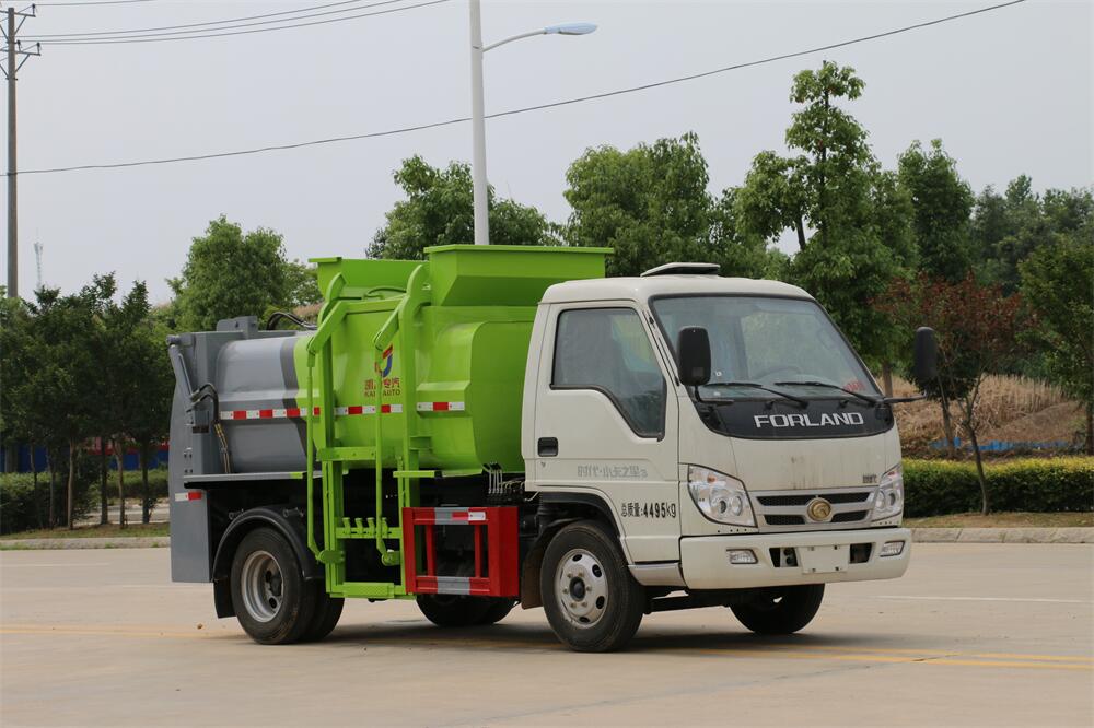 4方餐厨垃圾车-福田时代国六蓝牌4方厨余泔水餐厨垃圾车厂家（方罐）