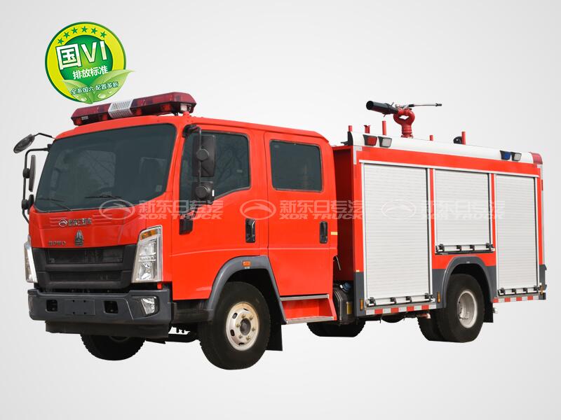 4吨泡沫消防车-新东日牌 国六4.0吨 国六 豪沃轻卡泡沫消防车